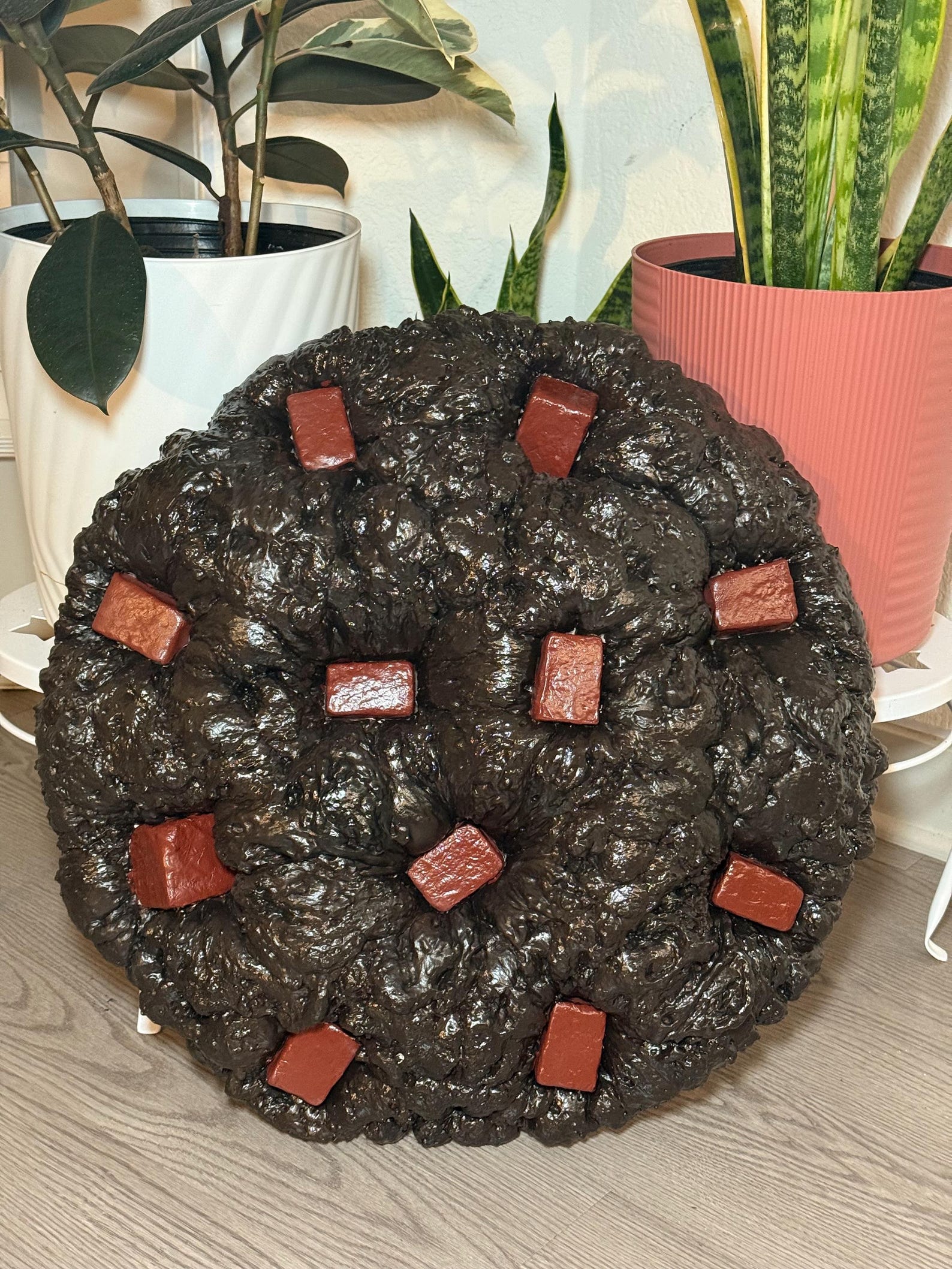 3D wall art: giant double chocolate cookie wall sculpture by JOIRUSH