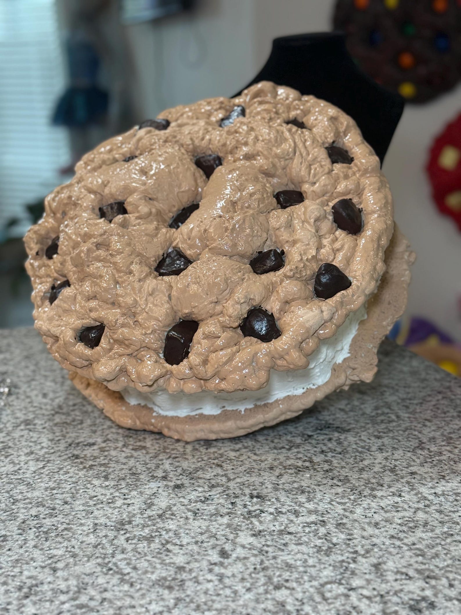 Oversized food wall art: ice cream sandwich sculpture by JOIRUSH