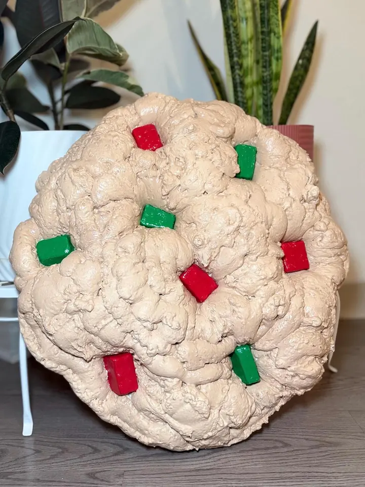 Jumbo Christmas Cookie Wall Art, handmade spray foam cookie wall sculpture, photo 2 of 9