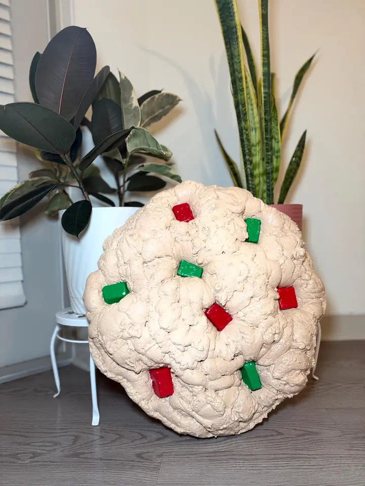 Jumbo Christmas Cookie Wall Art, handmade spray foam cookie wall sculpture, photo 4 of 9