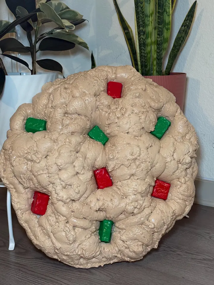 Jumbo Christmas Cookie Wall Art, handmade spray foam cookie wall sculpture, photo 5 of 9