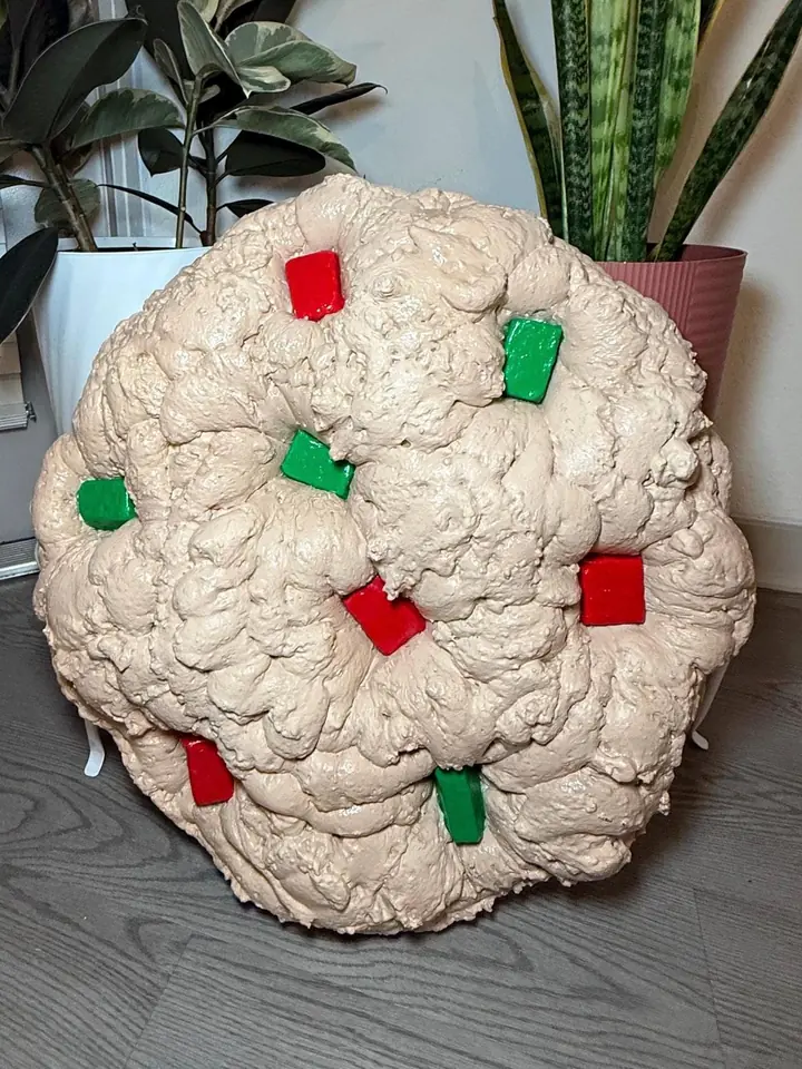 Jumbo Christmas Cookie Wall Art, handmade spray foam cookie wall sculpture, photo 6 of 9