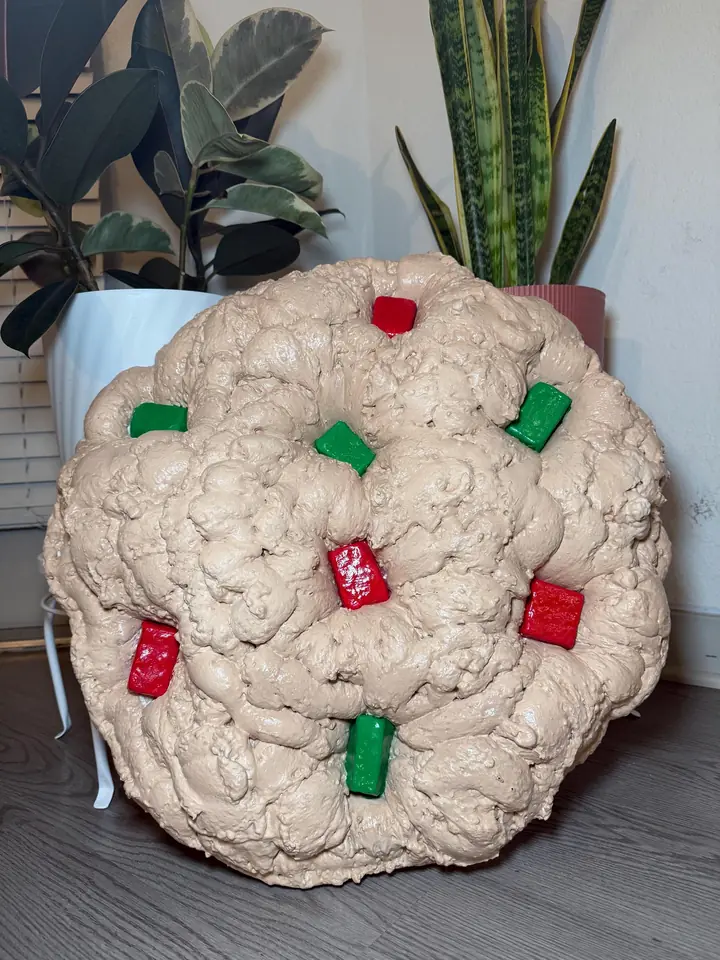 Jumbo Christmas Cookie Wall Art, handmade spray foam cookie wall sculpture, photo 7 of 9