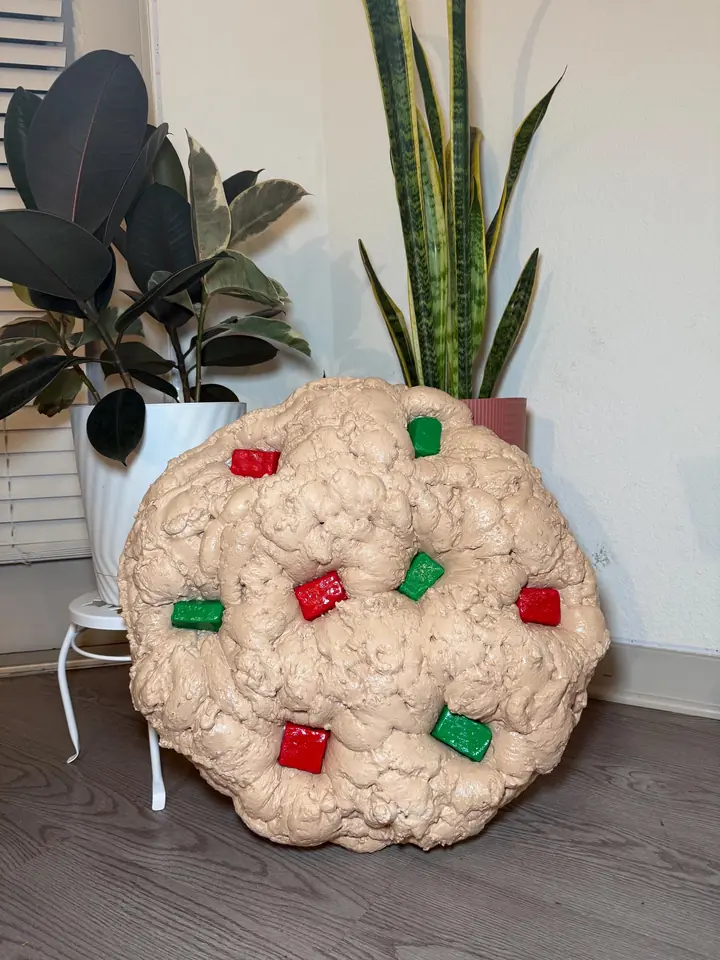 Jumbo Christmas Cookie Wall Art, handmade spray foam cookie wall sculpture, photo 8 of 9