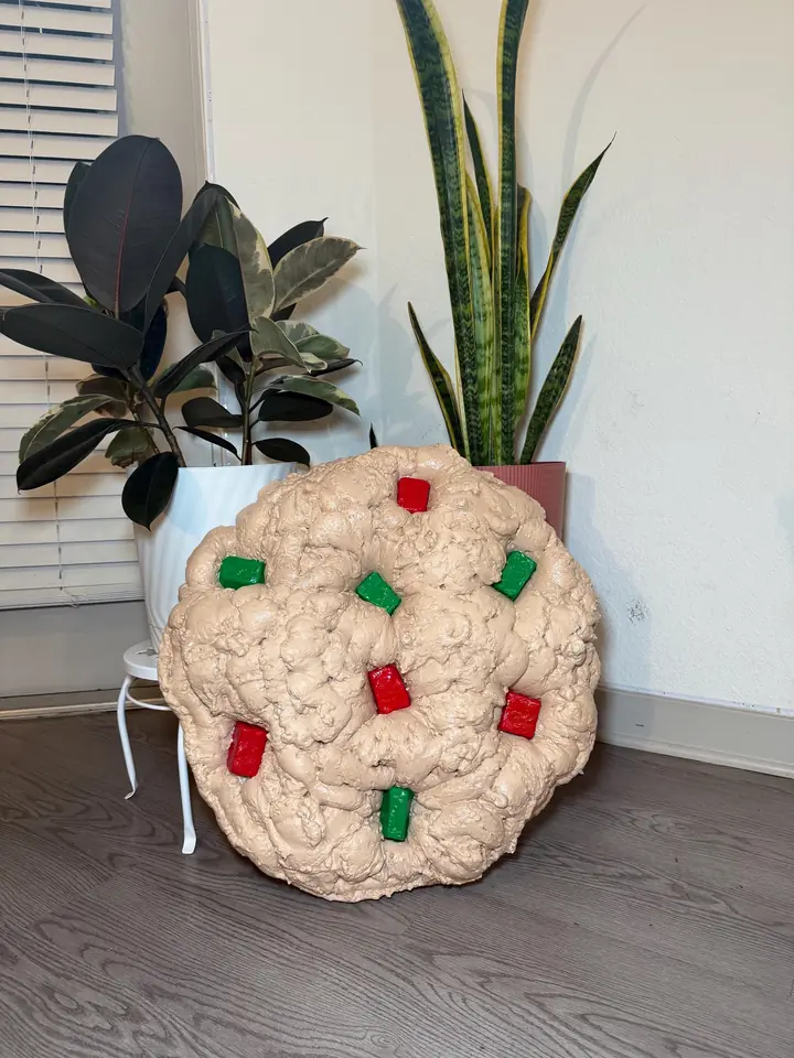 Jumbo Christmas Cookie Wall Art, handmade spray foam cookie wall sculpture, photo 9 of 9