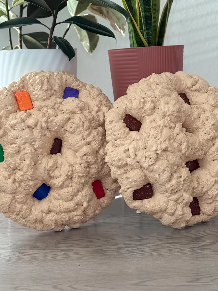 Oversized Mini Cookie Wall Art Set, handmade spray foam cookie wall sculpture, photo 2 of 4