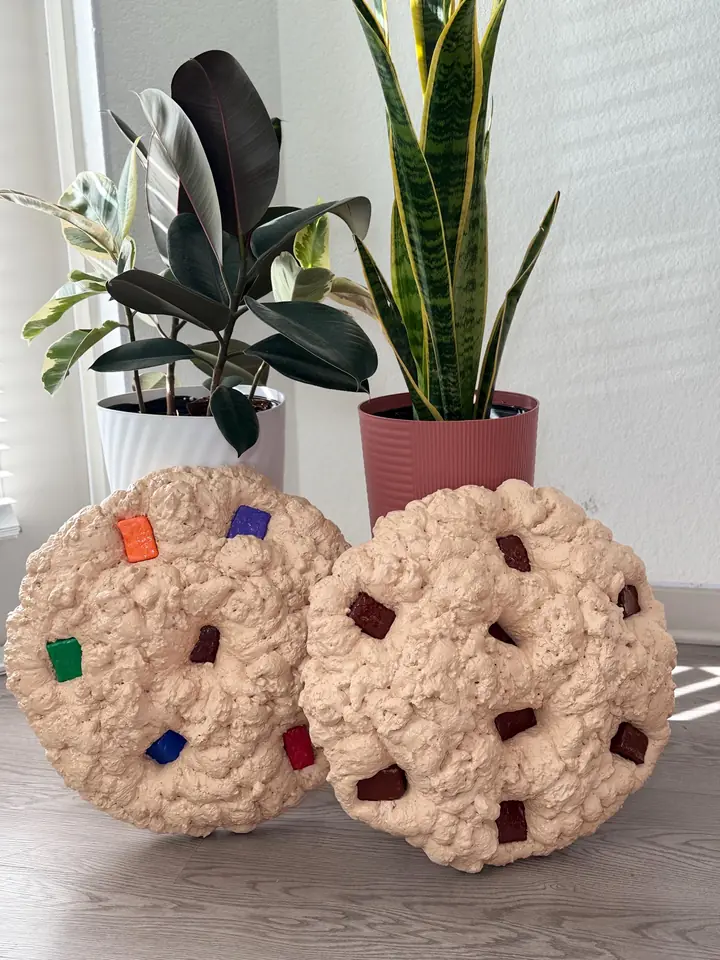 Oversized Mini Cookie Wall Art Set, handmade spray foam cookie wall sculpture, photo 3 of 4