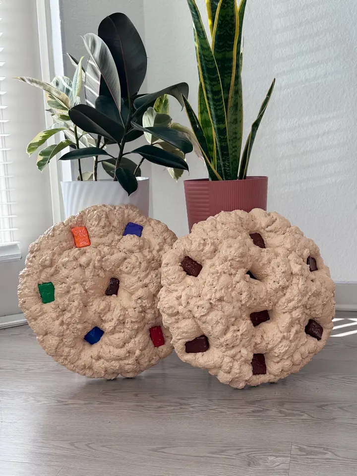 Oversized Mini Cookie Wall Art Set, handmade spray foam cookie wall sculpture, photo 4 of 4